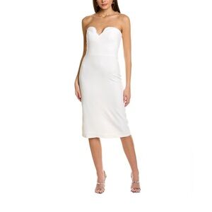 ML Monique Lhuiller Strapless Crepe Midi-Dress